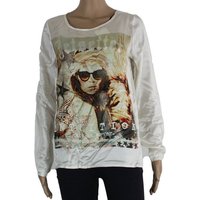 Grace Fashion Print-Shirt Jetsetter Seide, Lockerer Schnitt, Oversize, Front-Print von Grace Fashion