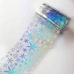 Nailart - Nagelfolie - Transferfolie - Winter/Weihnachten/Christmas - silber/bunt holo mit klarem Hintergrund - 1400-H033 von Graffdesign