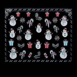 Nailart - Sticker mit Glitter/Glitzer - selbstklebend - Weihnachten/Winter/Christmas - 703-TJ060-silber w2/7 von Graffdesign
