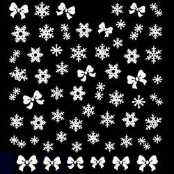 Nailart - Sticker mit Glitter - selbstklebend - Winter/Weihnachten/Christmas/Sterne/Schneeflocken - 703-TL28 w4/7 von Graffdesign