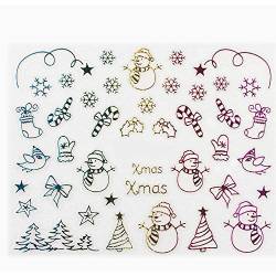 Nailart - Sticker mit Holo Glitter - selbstklebend - Winter/Weihnachten/Christmas - 703-SW009 w7/ur von Graffdesign