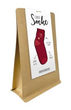 Grafik-Werkstatt Damen Weihnachts Bunte Socken mit Spruch | Frohes Fest | rot Gr. 36-44, Regular von Grafik-Werkstatt