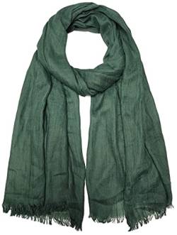 Damen Sommer Schals Baumwolle Leichte Große Lange Gaze Damenschal Eleganter Plain Tücher 75”×43”,Grün von Gragengs