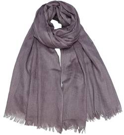 Damen Sommer Schals Baumwolle Leichte Große Lange Gaze Damenschal Eleganter Plain Tücher 75”×43”,Malve von Gragengs