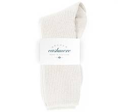 Graham Cashmere - Bettsocken aus reinem Kaschmir, hergestellt in Schottland, in Geschenkverpackung, Weiß (Soft White), One size von Graham Cashmere