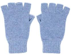 Graham Cashmere - Fingerlose Damen-Handschuhe aus Kaschmir, hergestellt in Schottland, in Geschenkverpackung, denim-blau, One size von Graham Cashmere