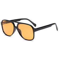 Grainas 70s Vintage Retro Sonnenbrille Herren Damen Unisex Uv Schutz 400 Frauen Männer Klassisch Großer Rahmen Brille (Purpurroter Leopard) von Grainas