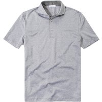 Gran Sasso Herren Polo-Shirt grau Baumwolle gemustert von Gran Sasso