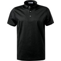 Gran Sasso Herren Polo-Shirt schwarz Baumwoll-Jersey von Gran Sasso