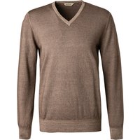 Gran Sasso Herren Pullover braun Schurwolle unifarben von Gran Sasso