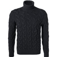 Gran Sasso Herren Rollkragenpullover blau Schurwolle unifarben von Gran Sasso