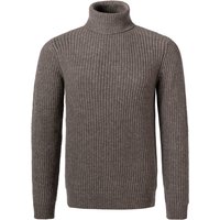 Gran Sasso Herren Rollkragenpullover braun Schurwolle unifarben von Gran Sasso