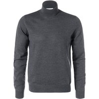 Gran Sasso Herren Rollkragenpullover grau Merinowolle unifarben von Gran Sasso