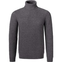 Gran Sasso Herren Rollkragenpullover grau Schurwolle unifarben von Gran Sasso