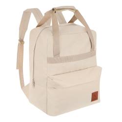 Granori 2-in-1 Damen Handgepäck Rucksack Tote Bag 40x30x20 cm – Trendiger, leichter & geräumiger Daypack für Urlaub, Schule & Alltag | Perfekt für Reisen mit Flugzeug (Beige) von Granori