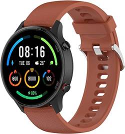 Uhrenarmband kompatibel mit Xiaomi Haylou RT LS05S / Mi Watch Sport/Mi Watch Color, Premium Weiches Silikon Verstellbarer Ersatzgurt (22mm, Orange) von Gransho