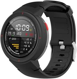 kompatibel mit Amazfit Verge/Verge Lite Armband, Silikon Uhrenarmband Sportarmband (Black) von Gransho