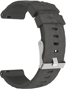 kompatibel mit Suunto 9/7 / D5i / Traverse/Spartan Sport Wrist HR Baro Silikon Uhrenarmband, mit Schnellverschluss (24mm, Grey) von Gransho