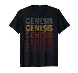 Graphic 365 First Name Genesis Retro Pattern Vintage Style T-Shirt von Graphic 365