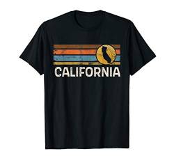 Graphic Tee California US State Map Vintage Retro Stripes T-Shirt von Graphic Tee