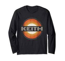 Graphic Tee First Name Keith Retro Personalized Vintage Langarmshirt von Graphic Tee