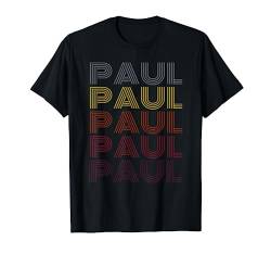 Graphic Tee First Name Paul Retro Pattern Vintage Style T-Shirt von Graphic Tee