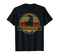 Vintage Motherhood Like A Walk In The Park Muttertag T-Shirt von Graphic Tee