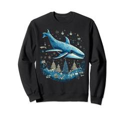 Blauwal Weihnachten Grafik T-Shirts für Männer Frauen Sweatshirt von Graphic Tees Men Women Boys Girls