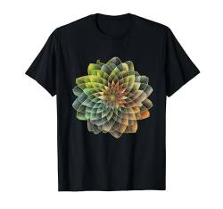 Geometrische Blüte Lebendige Blumen Abstrakte Kunst Enthusiasten T-Shirt von Graphic Tees Men Women Boys Girls