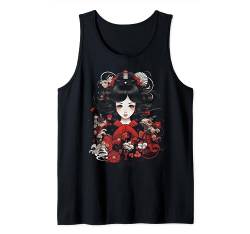 Kimekomi Puppen Japanische Kunst Grafik T-Shirts für Männer Frauen Tank Top von Graphic Tees Men Women Boys Girls