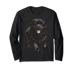 Neufundland Hund Tier Grafik Tee für Männer Frauen Jungen Mädchen Langarmshirt von Graphic Tees Men Women Boys Girls