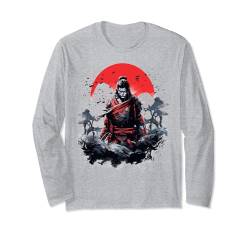 Samurai Warrior Grafik-T-Shirts für Damen, Herren, Jungen, Mädchen Langarmshirt von Graphic Tees Men Women Boys Girls