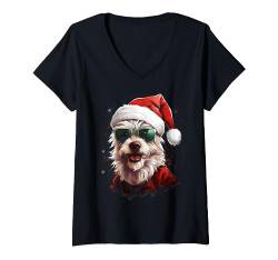 West Highland White Terrier Hunde-T-Shirts mit Weihnachtsmotiv für T-Shirt mit V-Ausschnitt von Graphic Tees Men Women Boys Girls