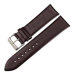 Leder Uhrenarmband Frauen-Uhr-Zubehör Uhrenarmband Leder Armband Uhrenarmbänder Dunkelbraun, 12mm von Grasschen