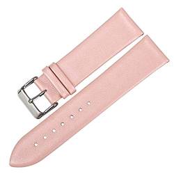 Leder Uhrenarmband Frauen-Uhr-Zubehör Uhrenarmband Leder Armband Uhrenarmbänder Rosa, 15mm von Grasschen