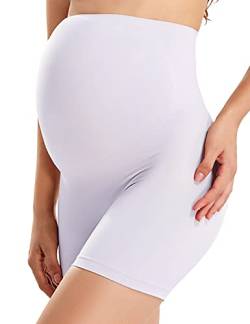 Gratlin Damen Seamless Umstands Schwangerschaft Unterhose Shorts Weiss XL von Gratlin