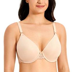 Gratlin Damen Still BH mit Bügel Gepolstert Schwangerschafts BHS Umstands BH Stütz Gemoldete Cups Beige 90B von Gratlin