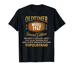 Oldtimer Jahrgang 1947, 75. Geburtstag Geschenk Mann T-Shirt von Great Birthday Gift Ideas by CW Männer und Frauen!