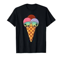 Coole Eistüte mit Sonnenbrille Design Love Icecream T-Shirt von Great Ice Cream Lover Design For Summer