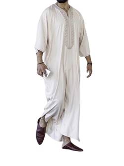 Greatfool Kaftan Herren - gebetskleidung für männer mit Premium-Qualitätsverarbeitungen - Elegant und traditionell Abaya Herren - S von Greatfool