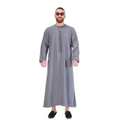 Greatfool Kaftan Herren - gebetskleidung für männer mit Premium-Qualitätsverarbeitungen - Elegant und traditionell Abaya Herren - arabische Kleidung Herren - L von Greatfool