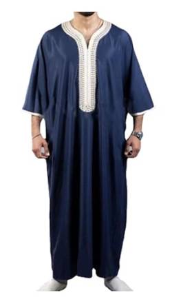 Greatfool Kaftan Herren - gebetskleidung für männer mit Premium-Qualitätsverarbeitungen - Elegant und traditionell Abaya Herren - arabische Kleidung Herren - L von Greatfool