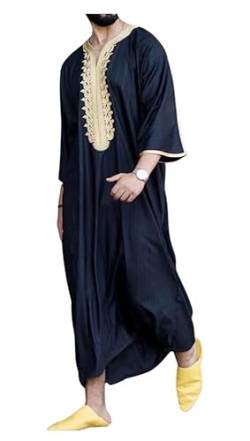 Greatfool Kaftan Herren - gebetskleidung für männer mit Premium-Qualitätsverarbeitungen - Elegant und traditionell Abaya Herren - arabische Kleidung Herren - M von Greatfool