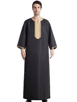 Greatfool Kaftan Herren - gebetskleidung für männer mit Premium-Qualitätsverarbeitungen - Elegant und traditionell Abaya Herren - arabische Kleidung Herren - M von Greatfool