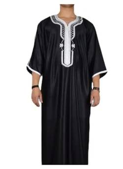 Greatfool Kaftan Herren - gebetskleidung für männer mit Premium-Qualitätsverarbeitungen - Elegant und traditionell Abaya Herren - arabische Kleidung Herren - M von Greatfool