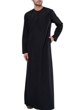 Greatfool Kaftan Herren - gebetskleidung für männer mit Premium-Qualitätsverarbeitungen - Elegant und traditionell Abaya Herren - arabische Kleidung Herren - S von Greatfool