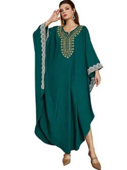 Greatfool Traditioneller Damen-Djellaba im Stil eines marokkanischen Kaftans oder eines Kabylenkleids, der als Damen-Abaya oder -Gandura getragen Werden kann. von Greatfool