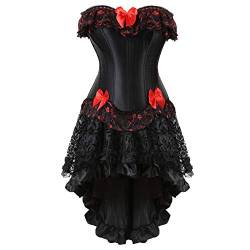 Grebrafan Exclusive Corsage Fasching und Damen Tutu-Rock aus Tüll Knielang (EUR(34-36) M, rot) von Grebrafan