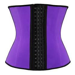 Grebrafan Unterbrust Corsage Taillen Korsett Sport Waist Trainer Cincher Taillenformer (EUR(34-36) M, Violett) von Grebrafan