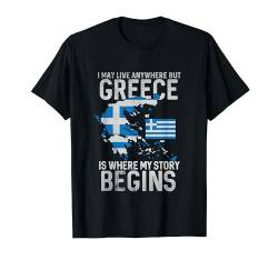 Griechisches Hemd Griechenland Hellas Santorini Sparta Rhodes Athen T-Shirt von Greece Greek Hellas Griechenland Mykonos Crete